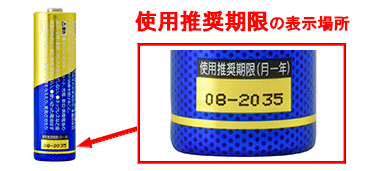 使用推奨期限の表示場所