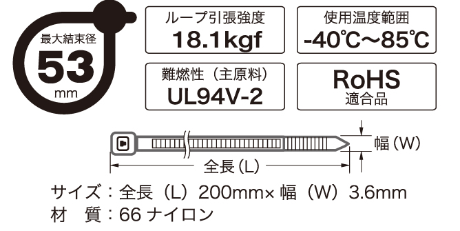 167円 【SALE／101%OFF】 オーム電機 LT-200W300WH ロックタイ 200mm 300本入 白 04-3147