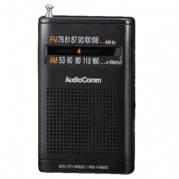 AudioComm AM/FM ポケットラジオ [品番]07-3868