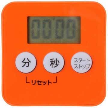 キッチンタイマー ポップ・タイム オレンジ [品番]07-4849