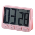 時計付きデジタルタイマー BIG ピンク [品番]07-4891