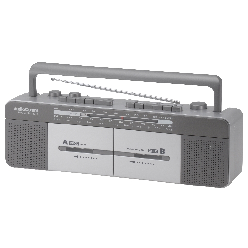 AudioComm AM/FM ダブルカセットレコーダー [品番]07-6401｜株式会社