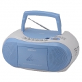 AudioComm CDラジオカセットレコーダー ブルー [品番]07-6429