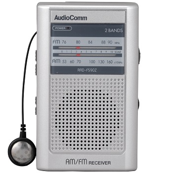 AudioComm イヤホン巻き取りポケットラジオ [品番]07-7759