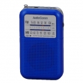 AudioComm AM/FM ポケットラジオ ブルー [品番]07-7927
