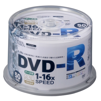 DVDーR 16倍速対応 データ用 50枚 スピンドル入リ [品番]01-0748