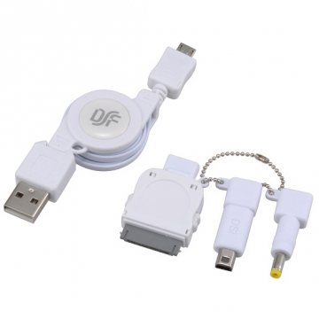 USB伸縮ケーブル スマートフォン用/iPhone/ゲーム機 [品番]01-3250