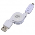 USB伸縮ケーブル 充電・通信切替スイッチタイプ スマートフォン用 [品番]01-3386