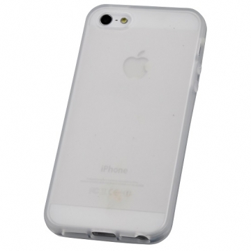 iPhone5用 セミハードケース ホワイト [品番]01-3611