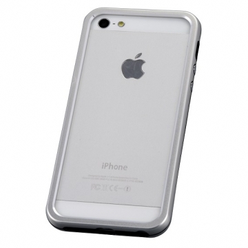iPhone5用 アルミバンパーケース シルバー [品番]01-3631