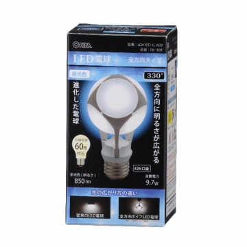 LED電球 E26 60形相当 昼光色 [品番]06-1608