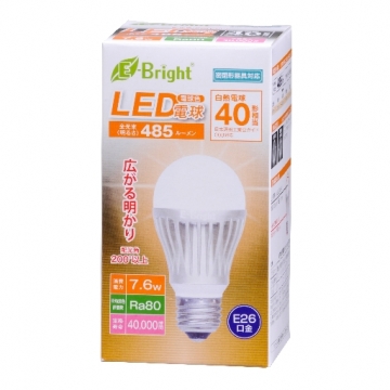 LED電球 E26 40形相当 電球色 [品番]06-2929