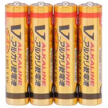 アルカリ乾電池 Vシリーズ 単4形×4本パック [品番]07-2884