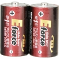 アルカリ乾電池 E force 単1形×2本パック [品番]07-2921
