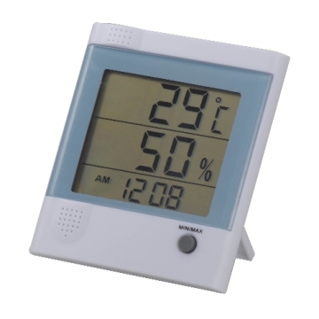 時計付きデジタル温湿度計 [品番]07-4438