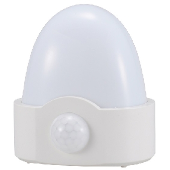 LEDセンサーライト 人感・明暗 ホワイト 電球色LED [品番]07-7867