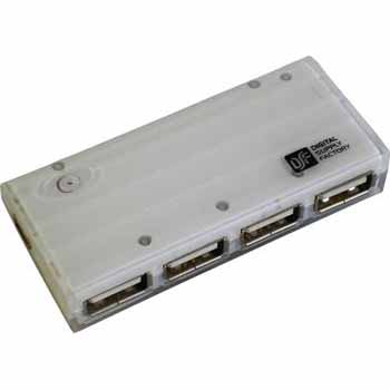 USB2.0対応 4ポートハブ 電源アダプター付き [品番]01-0593