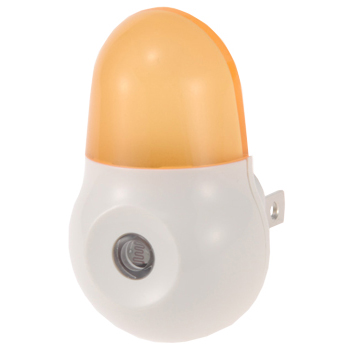 LEDナイトライトミニ 明暗センサー オレンジ 黄色LED [品番]04-2823