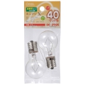 ミニクリプトン球 40形相当 PS-35 E17 クリア 2個入 [品番]06-2595