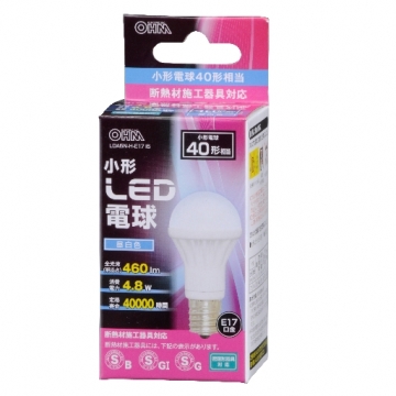 LED電球 小形 E17 40形相当 昼白色 [品番]06-3090