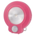 LEDセンサーライト 人感・明暗 ピンク 白色LED [品番]07-9756