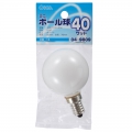 ミニボール球 G50 E14/40W ホワイト [品番]04-9809