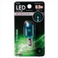 LEDナツメ球装飾用 T20/E12/0.5W/クリア緑色 [品番]06-3204