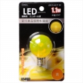 LEDミニボール球装飾用 G40/E17/1.1W/クリア黄色 [品番]06-3239