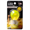 LEDミニランプ装飾用/S35/E17/1.1W/クリア黄色 [品番]06-3253