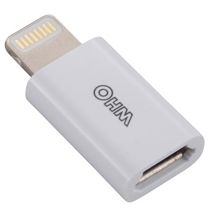 AudioComm ライトニングコネクタ変換アダプター micro USB-Lightning [品番]01-7032