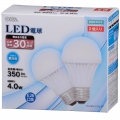 LED電球 30形相当 E26 昼白色 2個入 [品番]06-3150