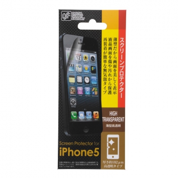 iPhone5用 プロテクトフィルム 薄型高透明タイプ [品番]01-3640