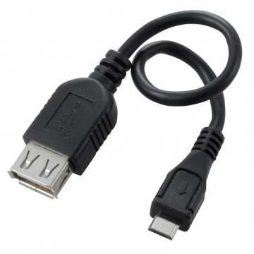 AudioComm USB変換アダプター USB-マイクロUSB 0.15m [品番]01-7024