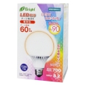 LED電球 ボール形 60形相当 E26 電球色 [品番]06-2993