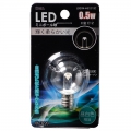 LEDミニボール球装飾用 G30/E12/0.5W/18lm/クリア昼白色 [品番]06-3220