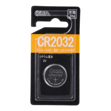 リチウムコイン電池 CR2032 [品番]07-9703
