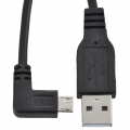 MicroUSB 通信・充電ケーブル L字型コネクター 1m [品番]01-1286