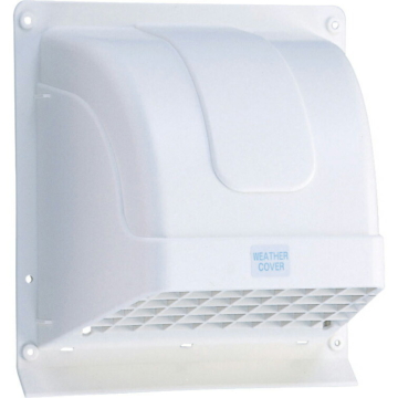 ウェザカバー格子付 15cm換気扇用 ホワイト [品番]00-6531