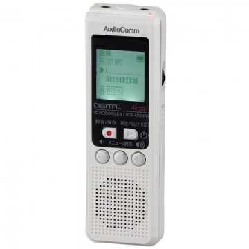 AudioComm デジタルICレコーダー 4GB [品番]09-3013