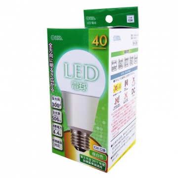 LED電球 E26 40形相当 昼白色 [品番]06-0216