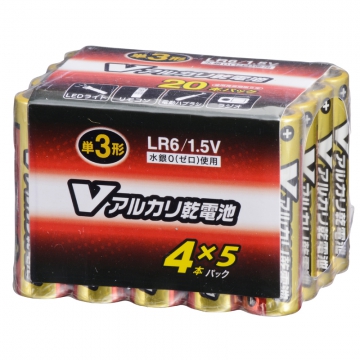 Vアルカリ乾電池 単3形 20本パック [品番]07-9946