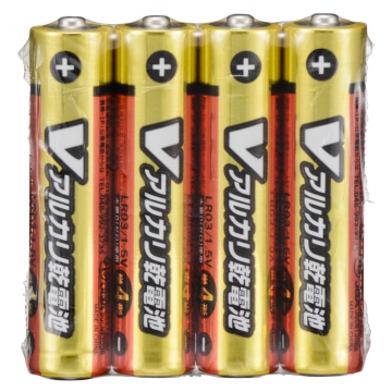 Vアルカリ乾電池 単4形 4本パック [品番]07-9947