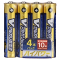 Vアルカリ乾電池 ハイパワータイプ 単4形 4本パック [品番]07-9966