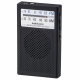 AudioComm AM/FMポケットラジオ ブラック [品番]07-8682
