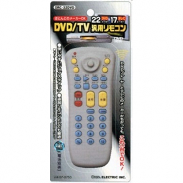 DVD/TV 汎用リモコン ORC-32DVD [品番]07-0753
