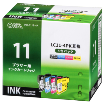 ブラザー互換 LC11-4PK 染料4色 [品番]01-4172