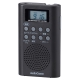 AudioCommワイドFM対応 DSP FMステレオ/AMポケットラジオ ブラック [品番]07-8663
