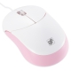 静音3ボタンマウス ホワイト/ピンク [品番]01-3751