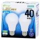 LED電球 E26 40形相当 昼光色 2個入 [品番]06-3172