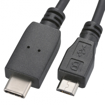 USB TypeC/microB 接続ケーブル 1m [品番]01-3708